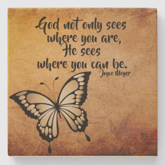 Getränkekasten auf der Grundlage des Glaubens Butt Steinuntersetzer