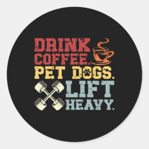 Getränkekosen Kaffee Hunde Hunde Lift Schweres Blu Runder Aufkleber