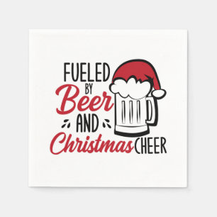 Getränkt von Bier und Weihnachtsgeschenk Serviette