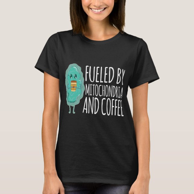 Getränkte Mitochondria Kaffeepferbiologie T-Shirt (Vorderseite)