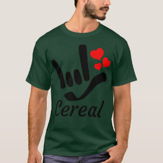 Getreide mit I LIEBE DU signierst plus Herzen ASL  T-Shirt