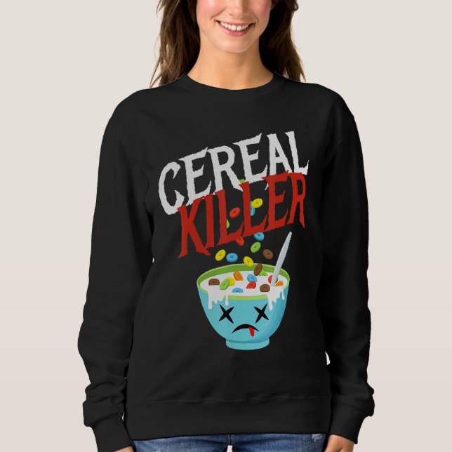 Getreide-Mörder I Kostüm Frühstücksflocken Hallowe Sweatshirt (Vorderseite)
