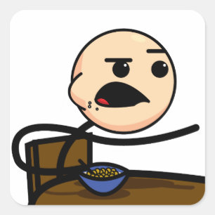 Getreide-Typaufkleber Quadratischer Aufkleber