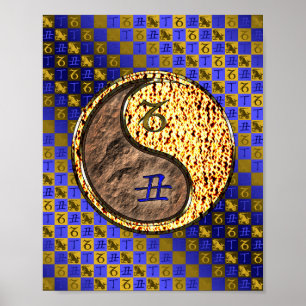 Getreide und Feuer Ox Poster