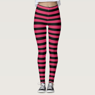 Getreide und schwarze Streifen Leggings