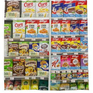 Getreidehalme von Bangkok: Foodland Editorial Duschvorhang