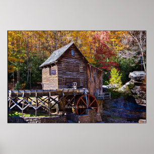 Getreidemühle, Babcock, West Virginia Poster