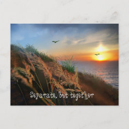 Getrennt, aber zusammen (kovid 19 Ermutigung) Postkarte