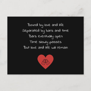 getrennt durch Bars und Zeiten Postkarte