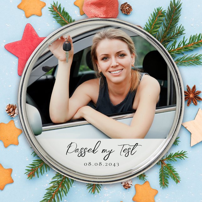 Getrennte Fahrprüfung Herzlichen Glückwunsch Foto  Ornament Aus Metall (Von Creator hochgeladen)