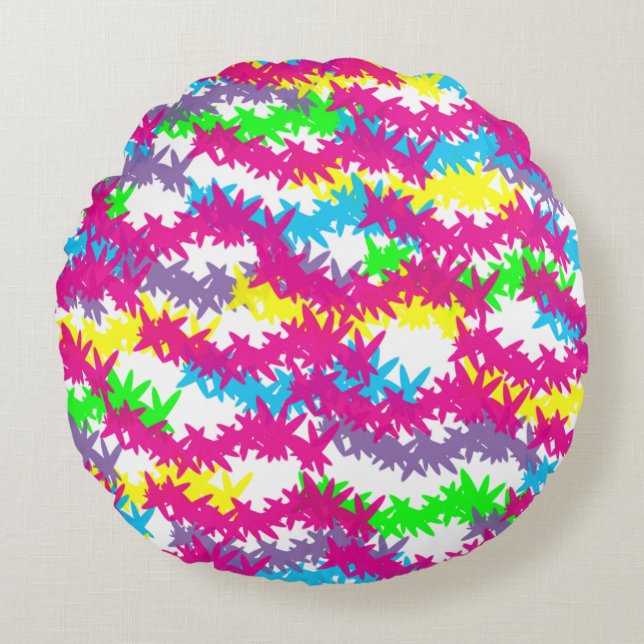 Getrennte Jack - Pop des Florecet Effect Designs Rundes Kissen (Vorderseite)