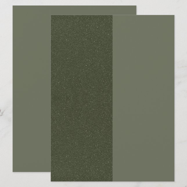 Getrennte Moosgrüne Einladung (Vorne/Hinten)