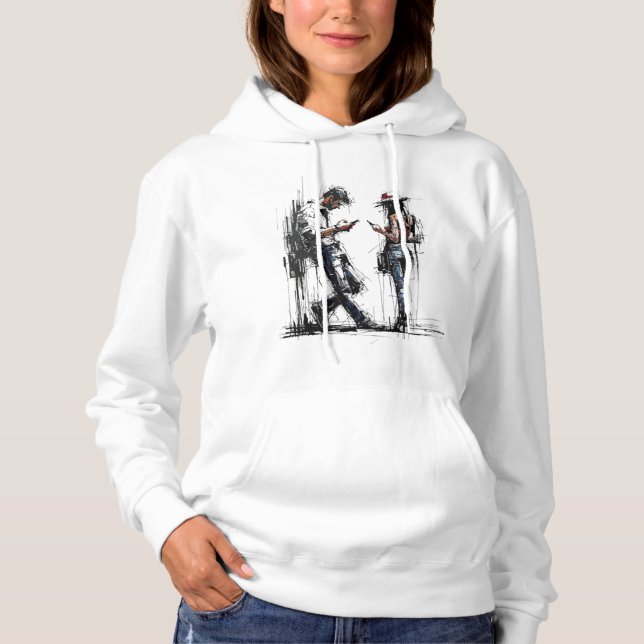 Getrennte parallele Bildschirme Stille Unterhaltun Hoodie (Vorderseite)