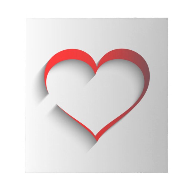 Getrenntes Herz Notizblock (Vorderseite)