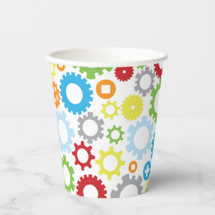 Getriebedesign   Nüsse und Bolzen Papier Cup Pappbecher