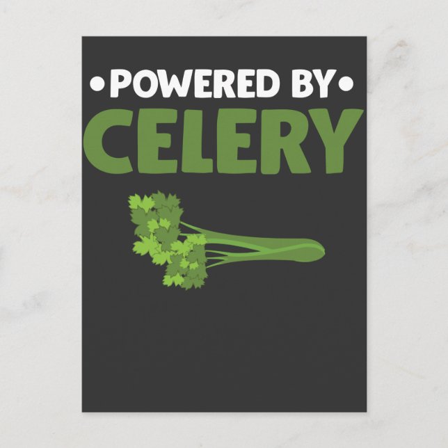 Getrieben von Celery Green Juice Food Veggie Liebh Postkarte (Vorderseite)