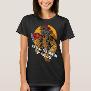 Getrieben von Courage Firefighter First Responder T-Shirt