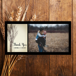 Getrocknete Barley Bottle Country Farm Wedding Dan Dankeskarte