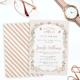 Getrocknete Blume Wildblume fallen Mädchen-Dusche Einladung