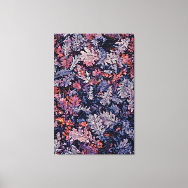 Getrocknete farbenfrohe Herbstblätter - Naturlich  Leinwanddruck (Vorderseite)