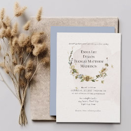 Getrocknete Florale Sommerhochzeit Einladung