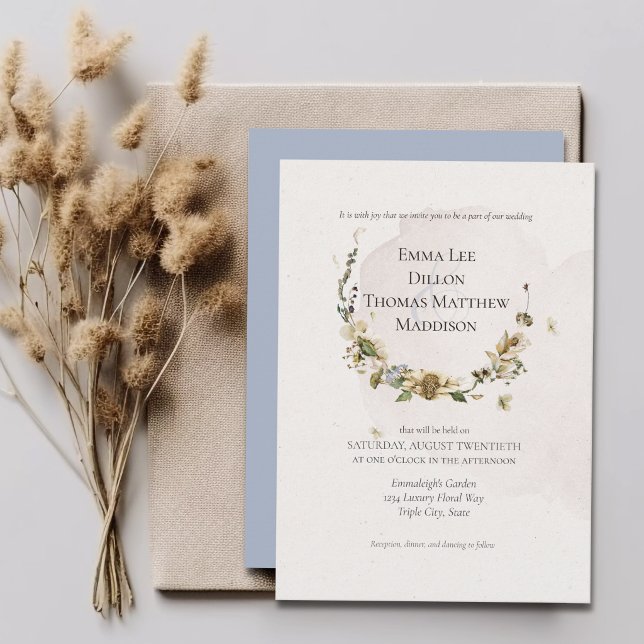 Getrocknete Florale Sommerhochzeit Einladung (Von Creator hochgeladen)