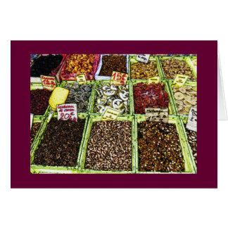 Getrocknete Früchte und Nüsse am Markt