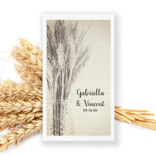 Getrocknete Gerste in Flasche Land Hochzeit Serviette