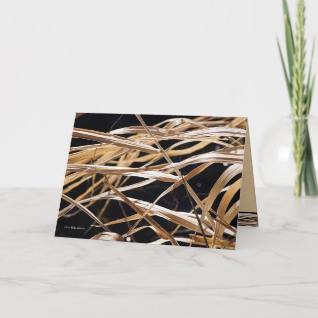 Getrocknete Gräser Karte (Vorderseite)