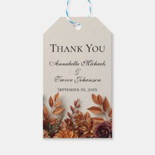 Getrocknete Herbstblumen Blumen Custom Name Geschenkanhänger