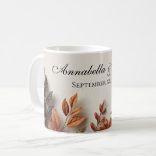 Getrocknete Herbstblumen Florales benutzerdefinier Kaffeetasse