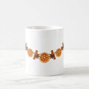 Getrocknete Orange- und Zimt-Girlande Kaffeetasse