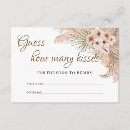 Getrocknete Palm Pampas Grass Orchid Wie viele Küs Begleitkarte