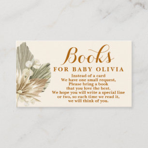 Getrocknete Palms Lunaria Bücher für Baby Request Begleitkarte