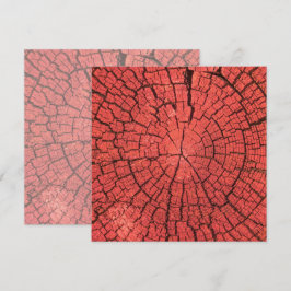 Getrockneter Baumstamm Ausschnitt Rosa-Rotes Holz  Karte