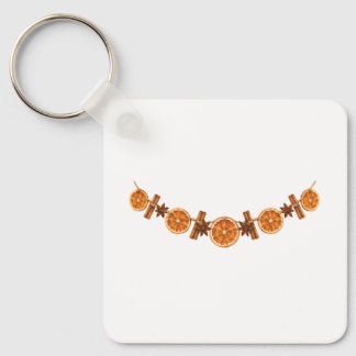 Getrockneter Orange- und Zimt-Kranz Schlüsselanhänger