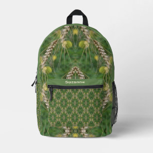Getrocknetes Sommergras Abstrakt Personalisiert Bedruckter Rucksack