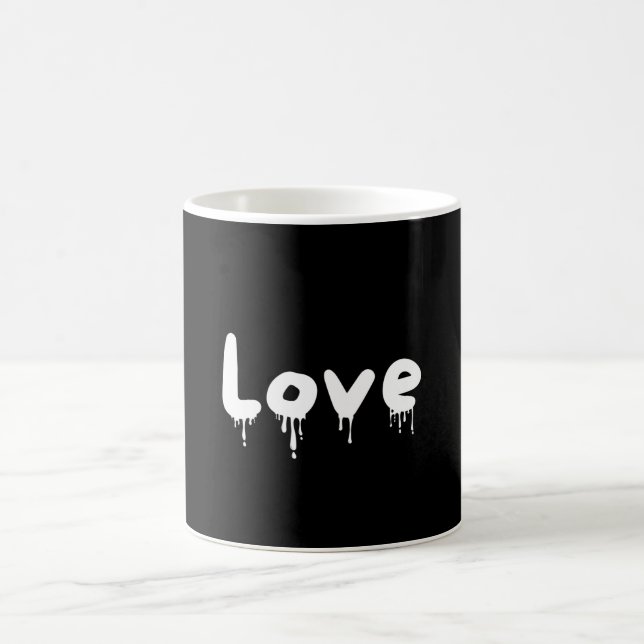 getröpfelte Liebe weiß Kaffeetasse (Mittel)