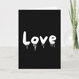getröpfelte Liebe weiß Karte