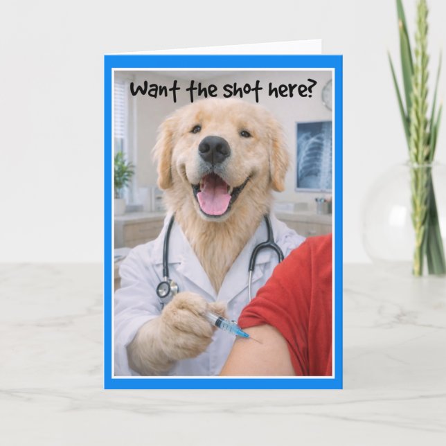 Getting a Shot Get Well card.  SHOA-1 Karte (Vorderseite)