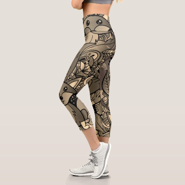 Getting Foxy Sepia Tone Capri Leggings (Links)