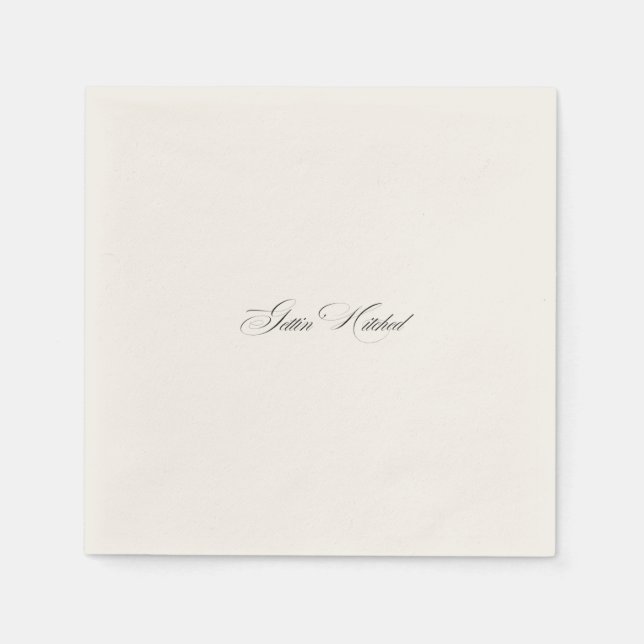 Getting Hitched Cocktail Napkins Serviette (Vorderseite)