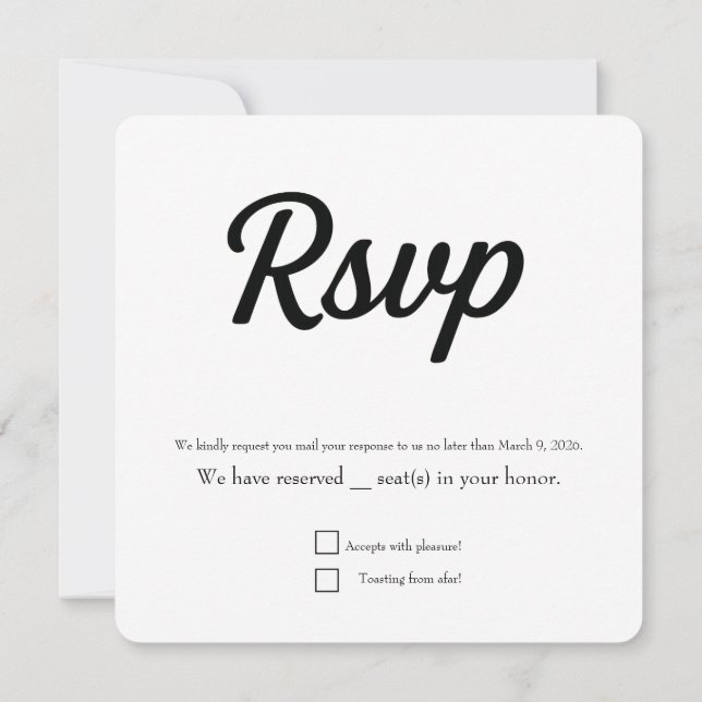 "Getting Hitched" Wedding Elopement Enclosure Card (Rückseite)