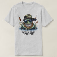 Getting Jiggy Funny Toad Graphic Quote T - Shirt