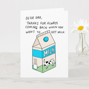 Getting Milk Vater   Weihnachtskarte des Vaters Karte