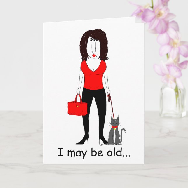 Getting Old Birthday Card for Women Karte (Orchidee)