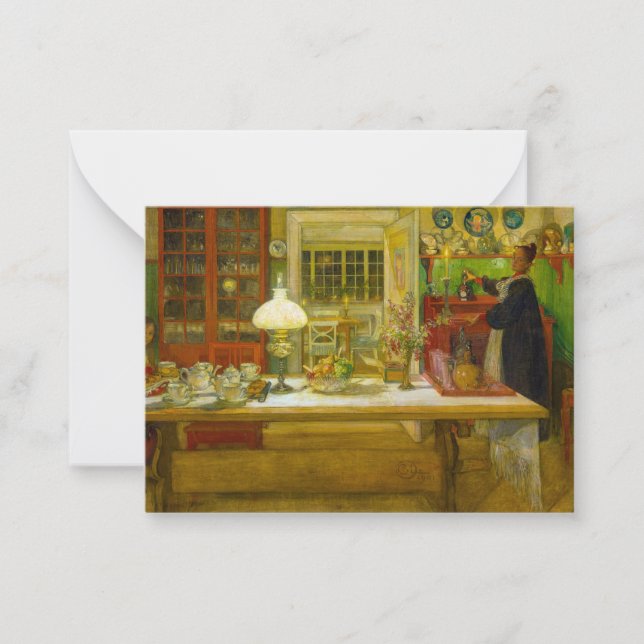 Getting Ready for a Game, 1901 by Carl Larsson Mitteilungskarte (Vorderseite)