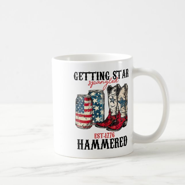 Getting Star Spangled Hammered Est 1776 Kaffeetasse (Rechts)