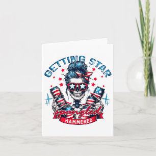 Getting Star Spangled Hammered Skelett 4. Juli Karte