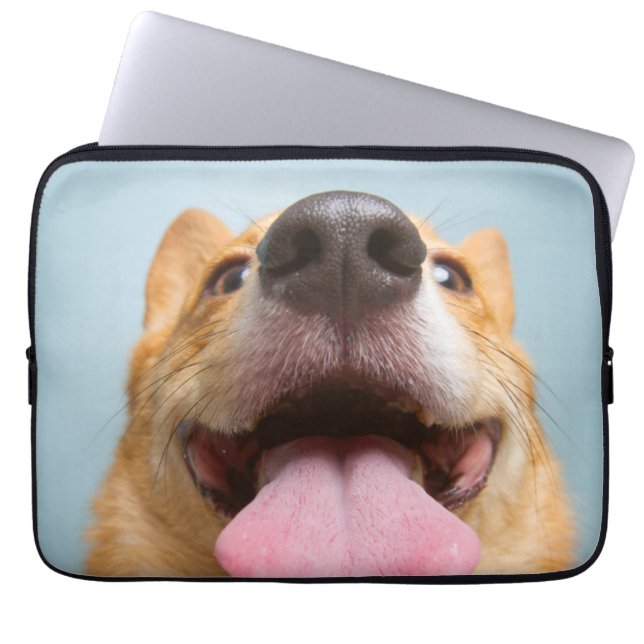 Getty Bilder| sehr glücklicher Corgi Laptopschutzhülle (Vorderseite)